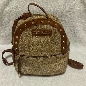 Steve Madden straw backpack